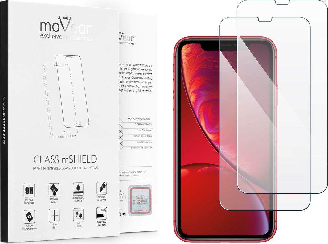 moVear MOVEAR Szkło Hartowane 2.5D MAX iPhone Xr GLASS mSHIELD Standard 1