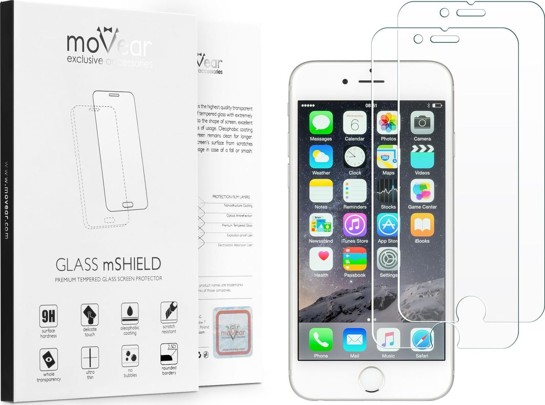 moVear Szkło Hartowane Apple iPhone 6 Plus, 6s Plus moVear GLASS mSHIELD Standard 1