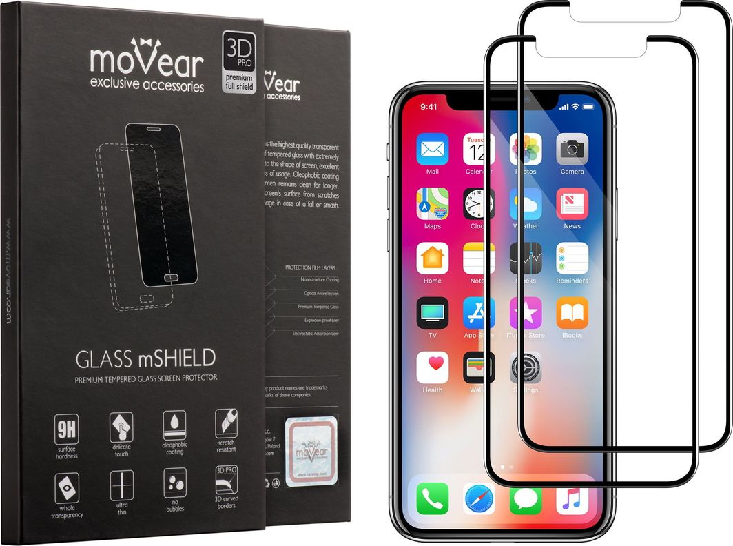moVear MOVEAR Szkło Hartowane 3D PRO na Apple iPhone Xs X 10 selfieEdition Standard 1