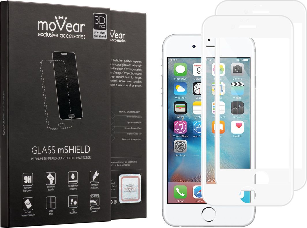 moVear Szkło hartowane MATOWE moVear 3D PRO iPhone 6 Plus / 6s Plus 5.5, pełne Standard 1
