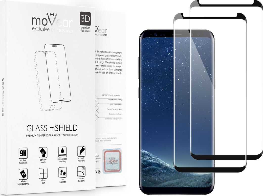 moVear Szkło Hartowane Samsung Galaxy S8+ (Plus) Cały Ekran moVear GLASS mSHIELD 3D Standard 1