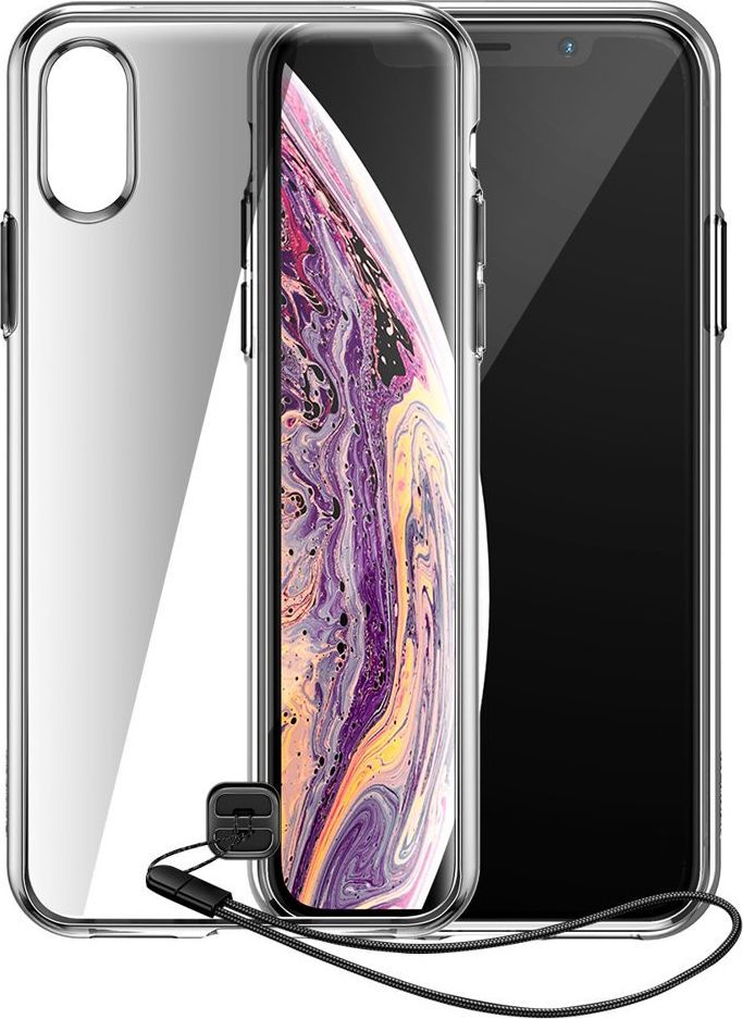 Baseus Baseus Transparent Key Usztywnione Etui Z żelową Ramką Iphone Xs / X Czarny (wiapiph58-qa01) 1