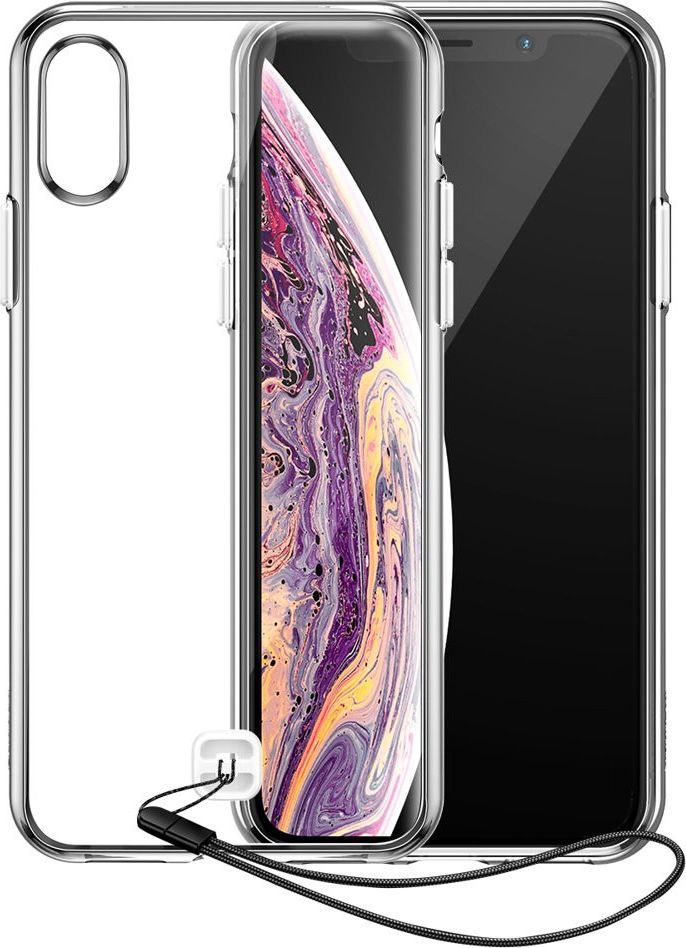 Baseus Baseus Transparent Key Usztywnione Etui Z żelową Ramką Iphone Xs / X Przezroczysty (wiapiph58-qa02) 1