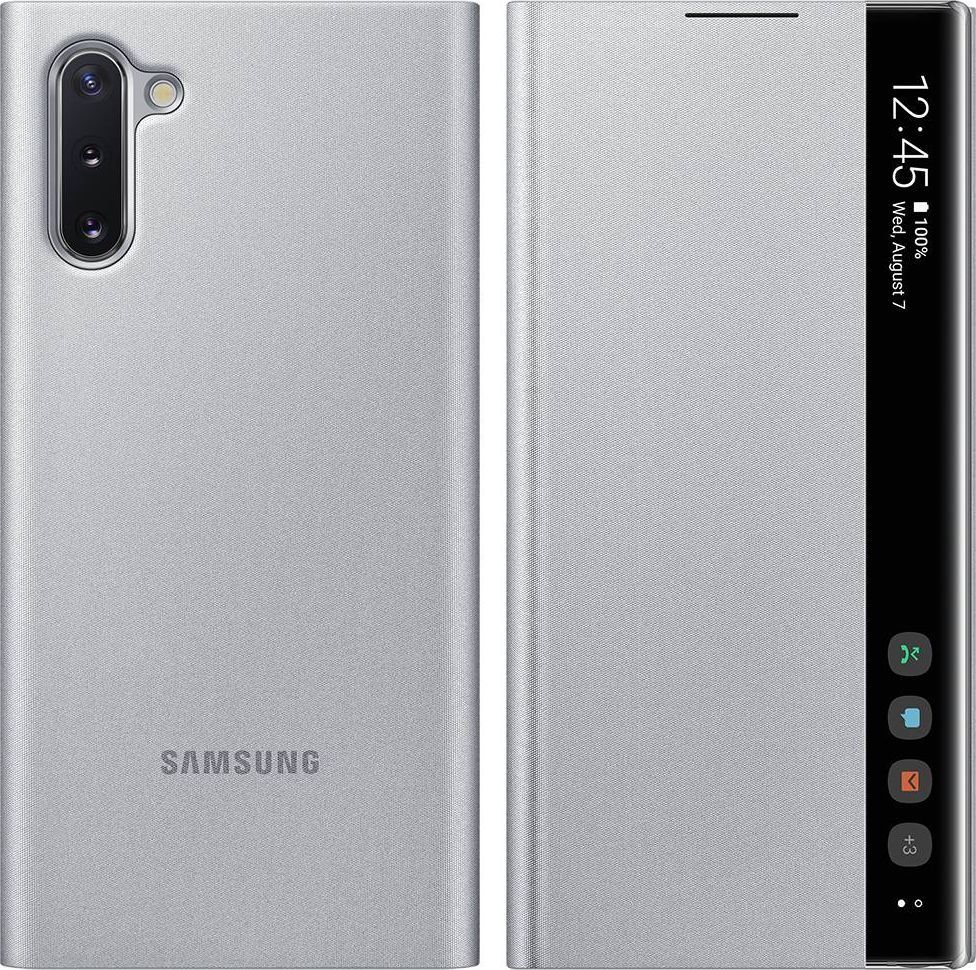 Samsung Samsung Clear View Standing Cover Futerał Etui Z Inteligentną Klapką Samsung Galaxy Note 10 Srebrny (ef-zn970csegww) 1