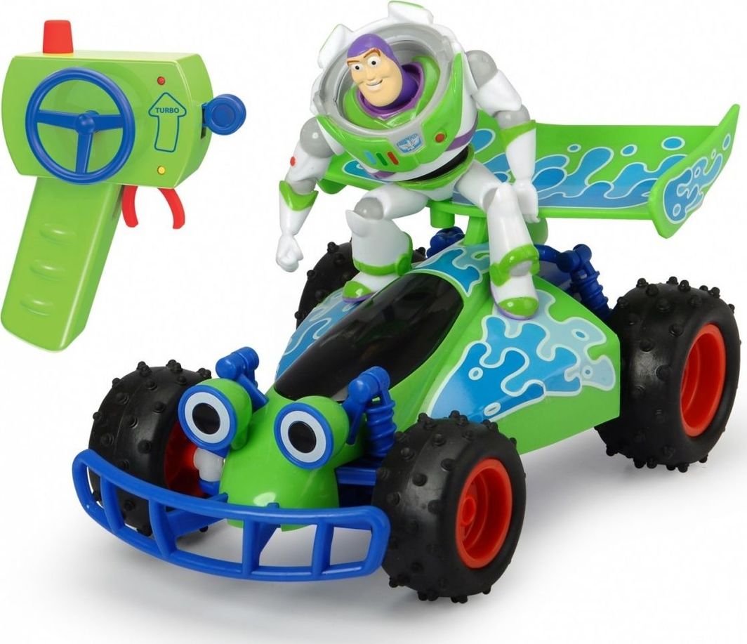 Coche RC Toy Story 1:24 - Buggy Con Figura De Buzz, Control Remoto 2 Canales, Funciones Adelante/atrás Y Turbo