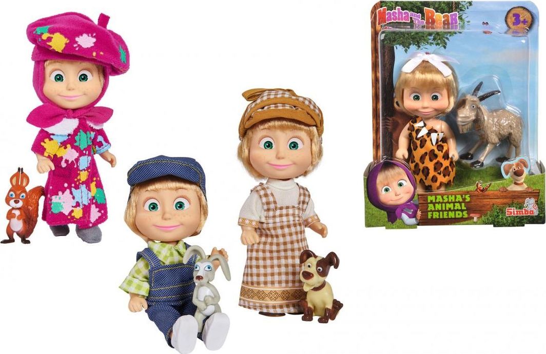 Figurka Simba Masza i niedźwiedź - Masza ze zwierzątkiem 1