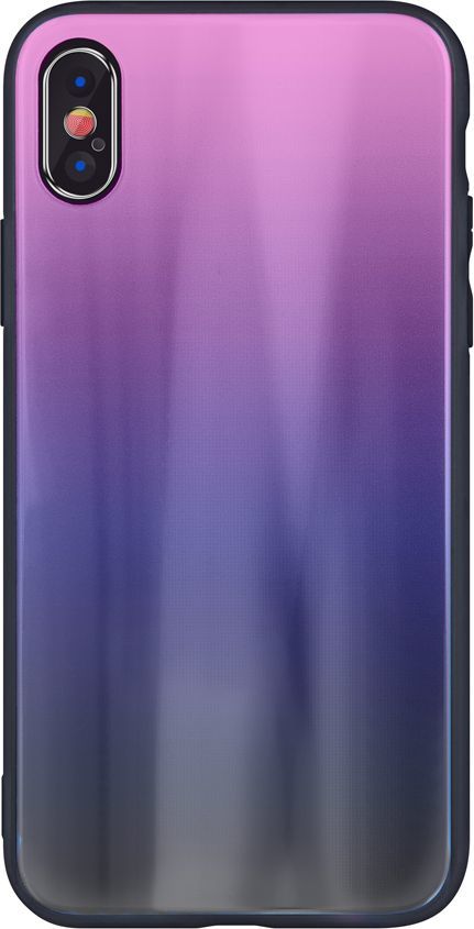 TelForceOne Nakładka Aurora Glass do Samsung A10 różowo-czarna 1