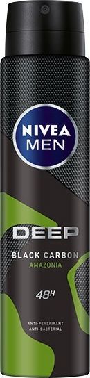 Nivea Dezodorant DEEP BLACK CARBON AMAZONIA spray męski 250ml 1