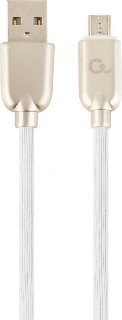 Kabel USB Gembird USB-A - microUSB 1 m Biały (CC-USB2R-AMmBM-1M-W)