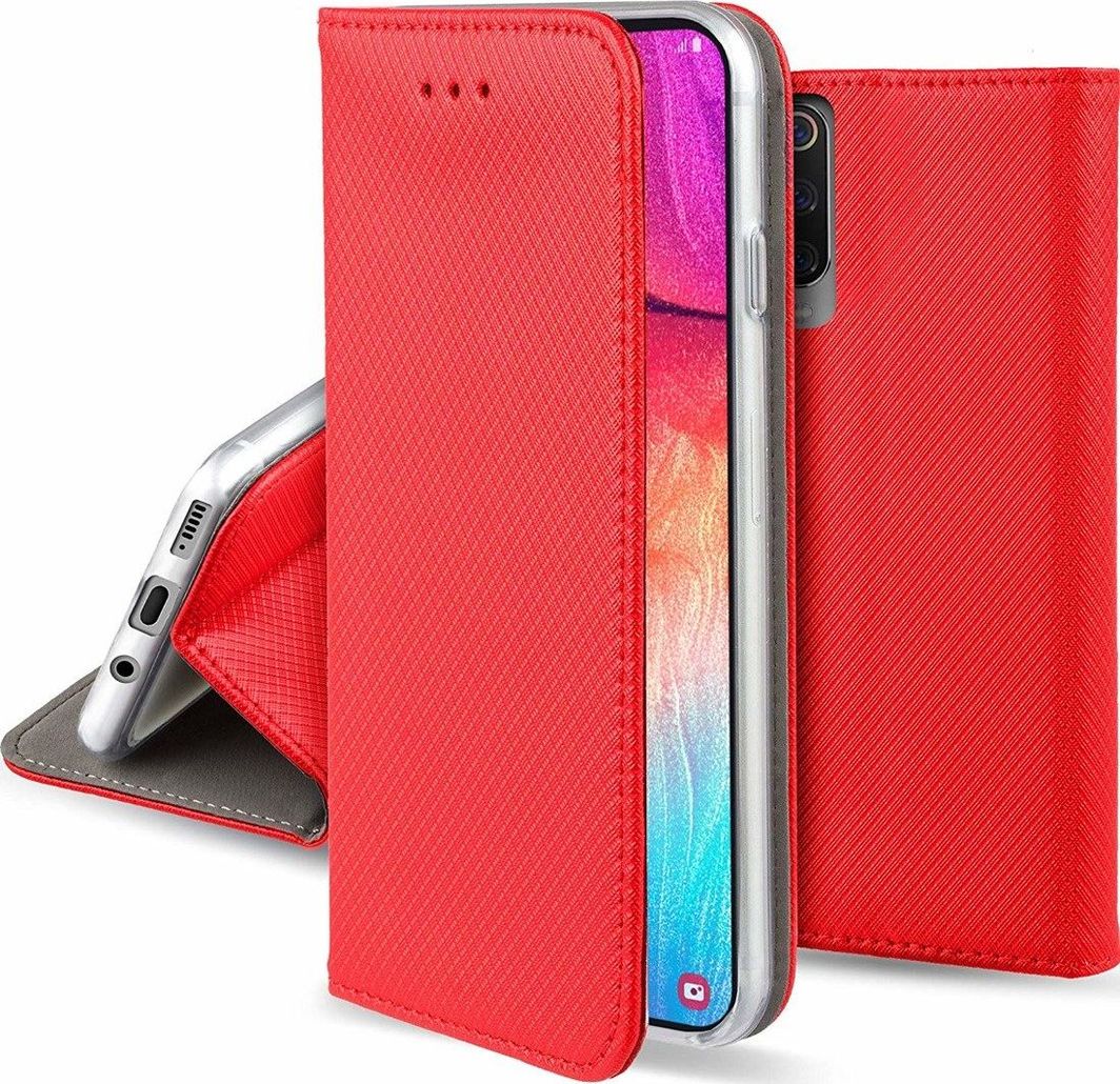 Etui portfel Flip Magnet SAMSUNG GALAXY A80 czerwone uniwersalny 1
