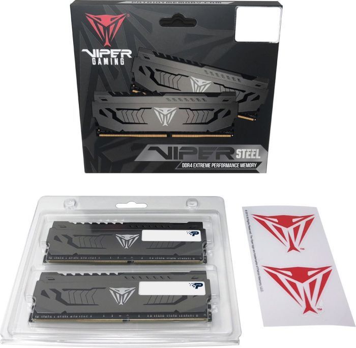 Viper Steel DDR4 32GB/64GB メモリー 32GB×2 Patriot Viper Steel, DDR4, 32 GB, 3200MHz, CL16