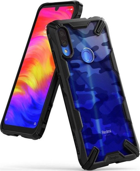 Ringke Etui Ringke Fusion X do Xiaomi Redmi Note 7/ Note 7 Pro Camo Black uniwersalny 1