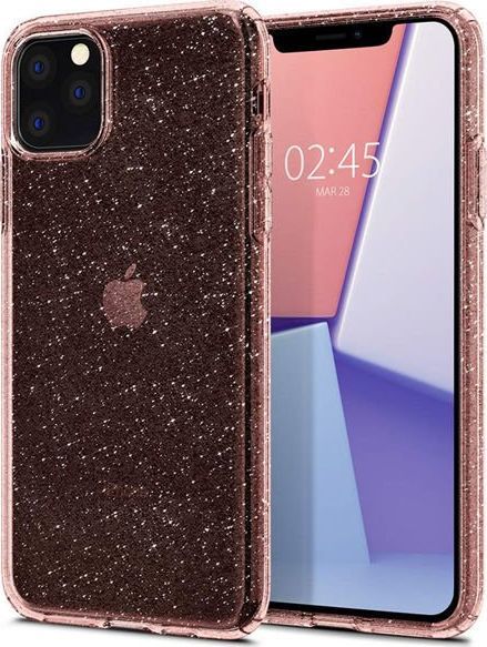 Spigen Etui Spigen Liquid Crystal Glitter do Apple iPhone 11 Pro Max Rose Quartz uniwersalny 1