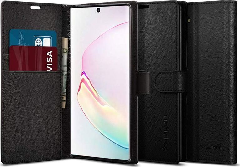 Spigen Etui Spigen Wallet S do Samsung Galaxy Note 10 Black uniwersalny 1