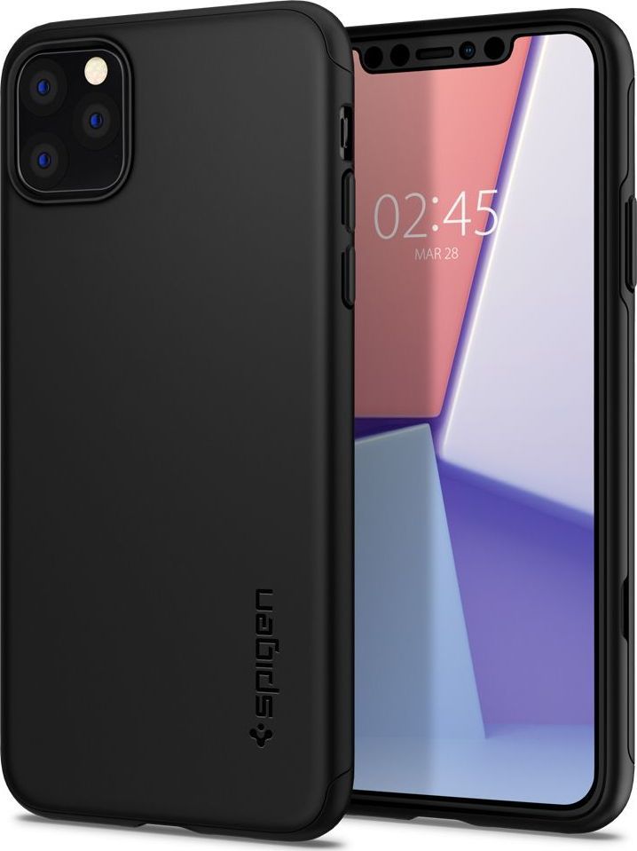 Spigen SPIGEN THIN FIT CLASSIC IPHONE 11 PRO MAX BLACK uniwersalny 1