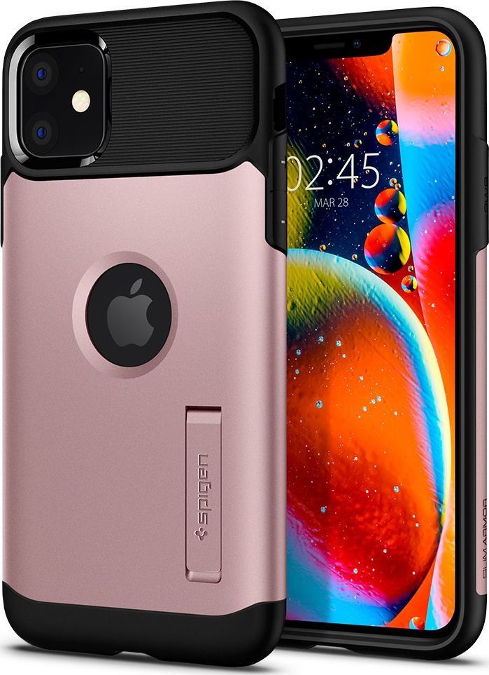 Spigen SPIGEN SLIM ARMOR IPHONE 11 ROSE GOLD uniwersalny 1