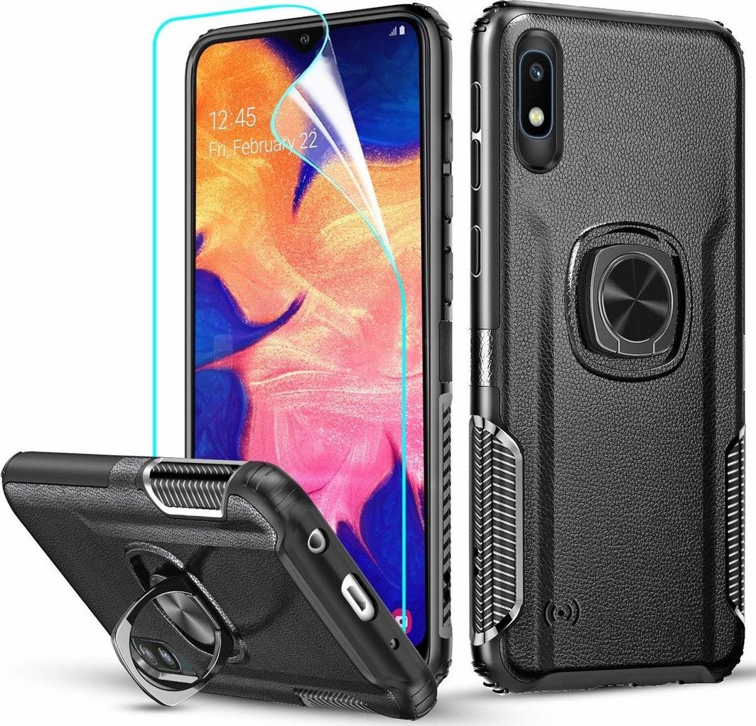 Etui Pancerne Armor Ring SAMSUNG GALAXY A10 czarne uniwersalny 1