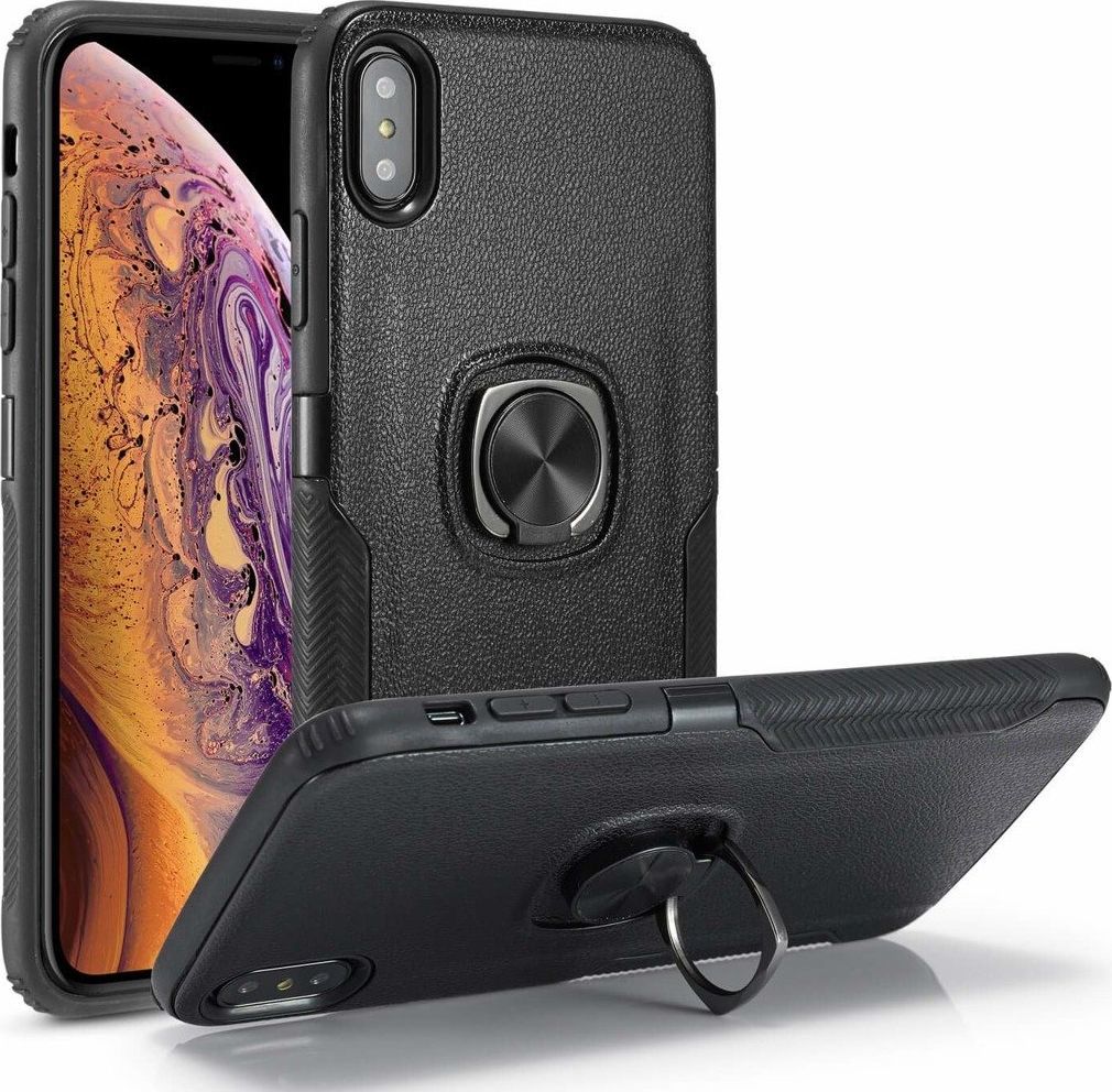 Etui Pancerne Armor Ring iPhone XR czarne 1