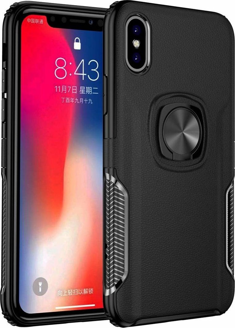 Etui Pancerne Armor Ring Cover Holder 360 IPHONE 6 czarne uniwersalny 1