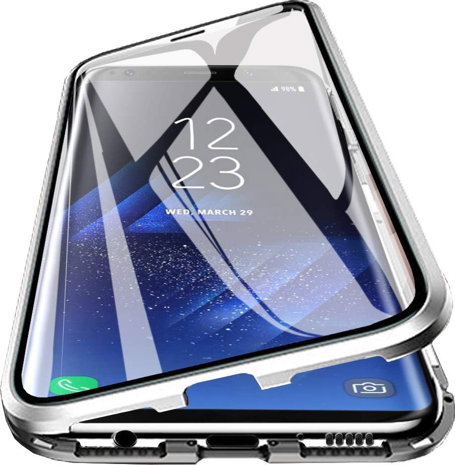 Etui Magnetyczne Front+Back Galaxy S10+ Silver 1