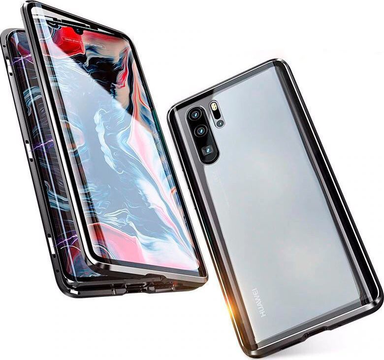 Etui Magnetyczne Front+Back Huawei P30 Pro Black 1