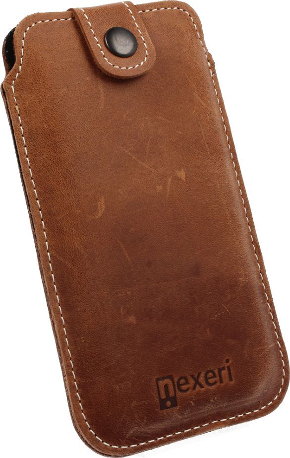 Nexeri Etui Leather Pocket XXL GALAXY A10 / IPHONE 8+ PLUS brązowe 1