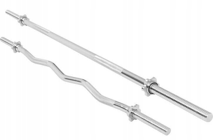 Gorilla Sports Gorilla Sports zestaw gryfów gwintowanych prosty 170cm łamany 120cm 1