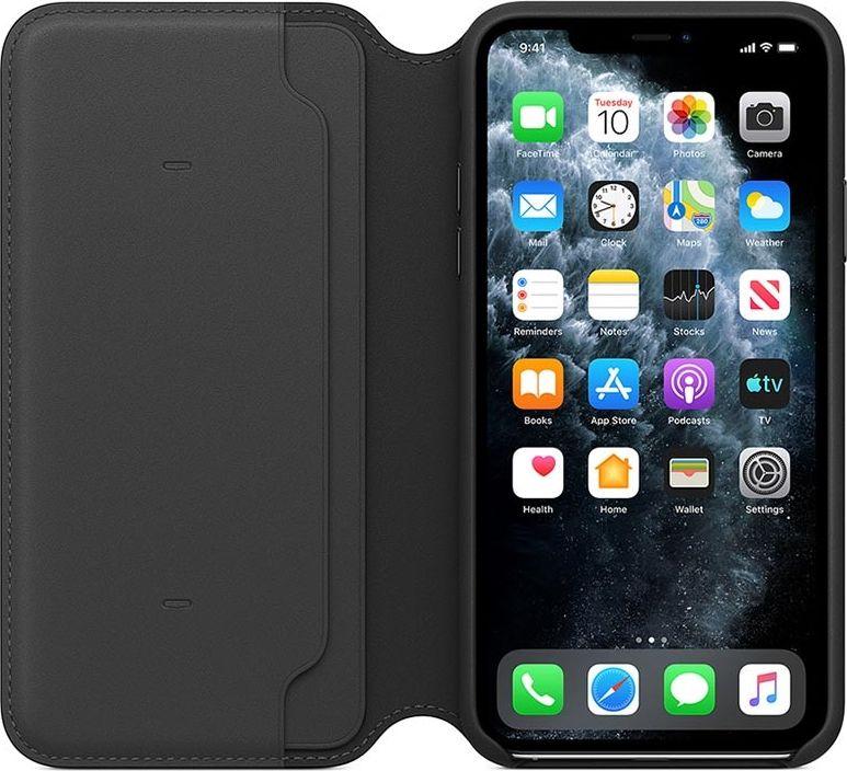 Apple Skórzane etui folio do iPhone 11 Pro Max - czarne-MX082ZM/A 1