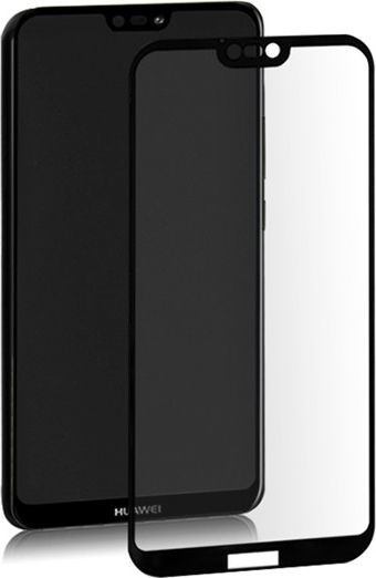 Qoltec Szkło hybrydowe ochronne do Huawei P20 Lite | czarne | pełne -52168 1