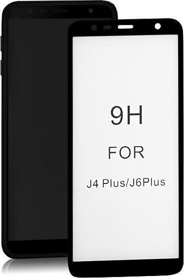 Qoltec Hartowane szkło ochronne PREMIUM do Samsung J6+ 2018 6D Pełne Czarne 1