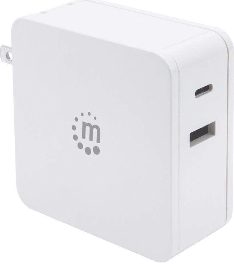 Ładowarka Manhattan 1x USB-A 1x USB-C 3 A (180221) 1