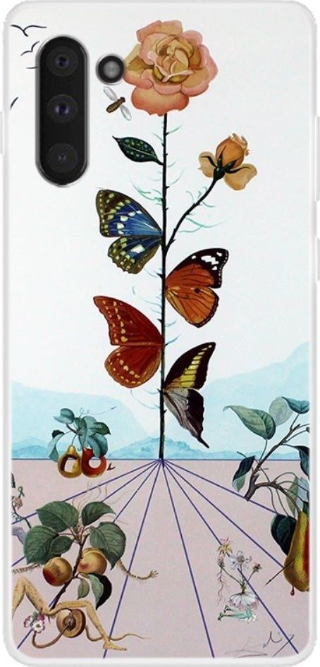 Etui Slim case Art Wzory SAMSUNG GALAXY NOTE 10 motyle i kwiat uniwersalny 1