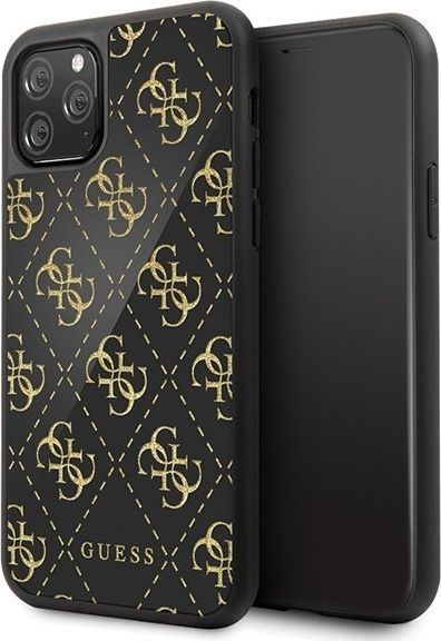 Guess Guess GUHCN584GGPBK iPhone 11 Pro czarny/black hard case 4G Double Layer Glitter 1