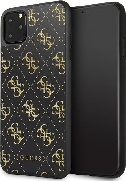 Guess Guess GUHCN654GGPBK iPhone 11 Pro Max czarny/black hard case 4G Double Layer Glitter 1