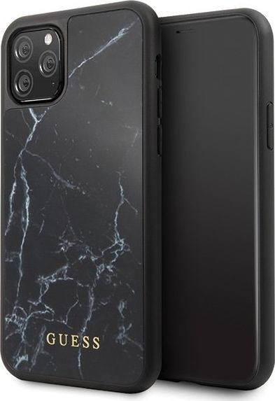 Guess Guess iPhone 11 Pro GUHCN58HYMABK czarny hard case Marble 1
