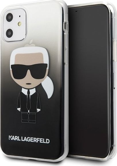 Karl Lagerfeld Karl Lagerfeld iPhone 11 KLHCN61TRDFKBK czarny hard case Gradient Iconic Karl 1