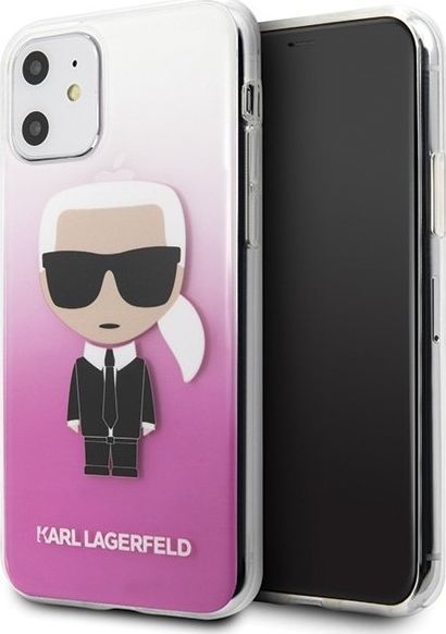 Karl Lagerfeld Karl Lagerfeld iPhone 11 KLHCN61TRDFKPI różowy hard case Gradient Iconic Karl 1
