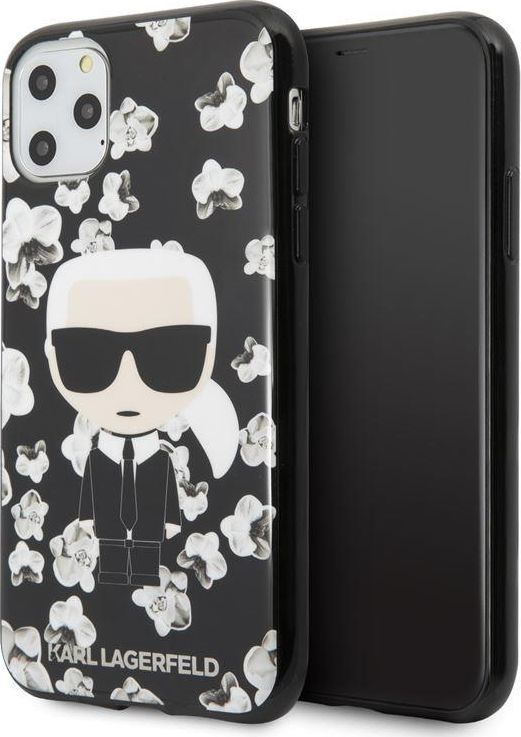 Karl Lagerfeld Karl Lagerfeld iPhone 11 Pro KLHCN58FLFBBK czarny hard case Flower Iconic Karl 1