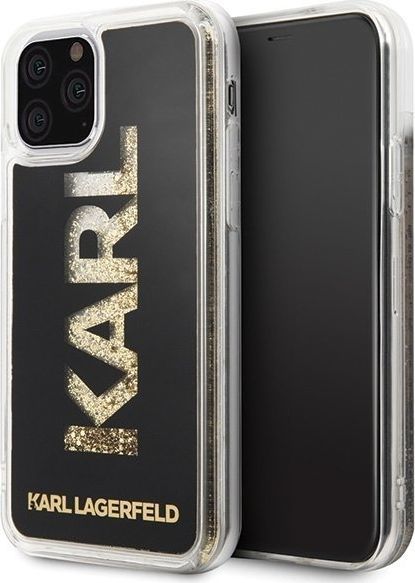 Karl Lagerfeld Karl Lagerfeld iPhone 11 Pro KLHCN58KAGBK czarny hard case Karl Logo Glitter 1
