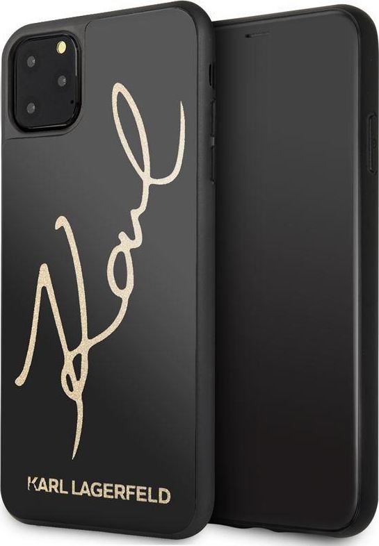 Karl Lagerfeld Karl Lagerfeld iPhone 11 Pro Max KLHCN65DLKSBK czarny hard case Signature Glitter 1
