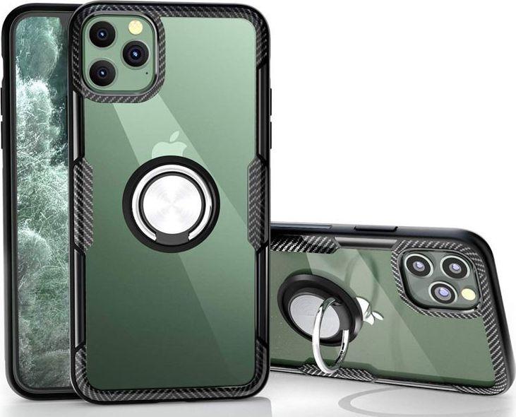 Alogy Etui Ring Holder Clear Armor do Apple iPhone 11 Pro Max czarne uniwersalny 1