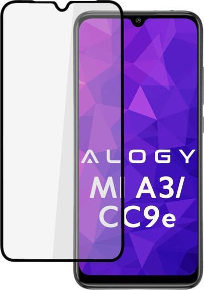 Alogy Szkło hartowane Full Glue do Xiaomi Mi A3/ CC9e Czarne uniwersalny 1