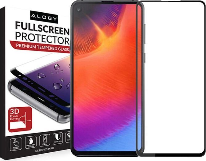 Alogy Szkło Alogy Full Glue case friendly do Samsung Galaxy A60 Czarne uniwersalny 1