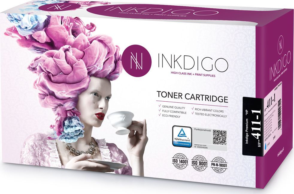 Toner Inkdigo Toner INKDIGO HP 411A/CE411A, cyan, 2600 str. 1
