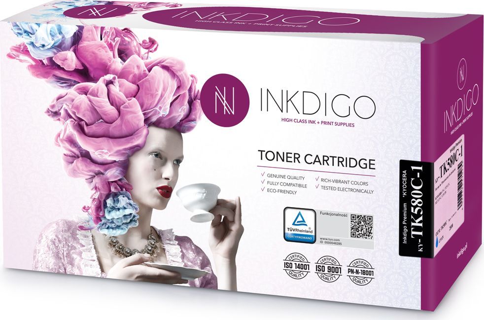 Toner Inkdigo Toner INKDIGO Kyocera TK580 C, cyan, 2800 str. 1