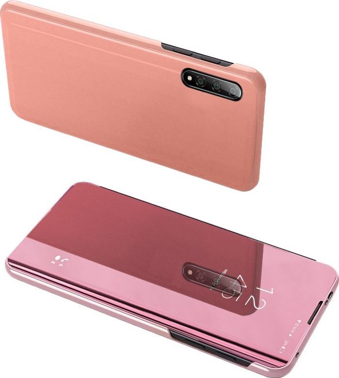 Hurtel Clear View Futerał z klapką Xiaomi Mi A3 Różowy 1