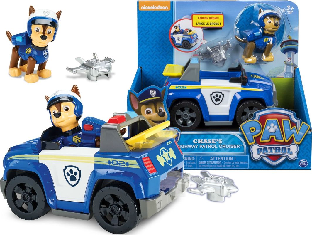 Figurka Spin Master Psi Patrol - Radiowóz patrolowy Chase'a z dronem (6622627) 1