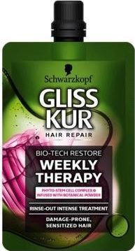 Gliss Kur Bio-Tech Restore Weekly Therapy intensywna odżywka do włosów delikatnych i podatnych na zniszczenia 50ml 1