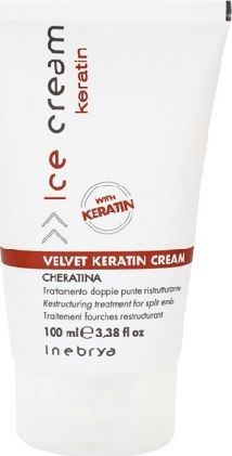 Inebrya INEBRYA_Ice Cream Keratin Velvet Keratin Cream kuracja restrukturyzująca do rozdwajających się końcówek 100ml 1