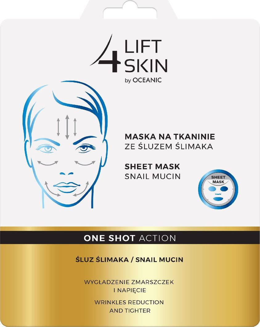 Lift 4 Skin One Shot Action Maska na tkaninie ze śluzem ślimaka 23ml 1
